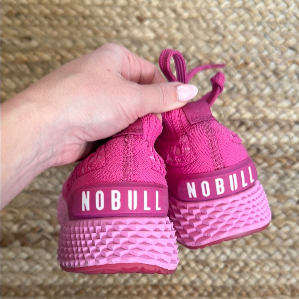 Women’s Pink Knit Athletic Sneakers - Picture 4 of 5